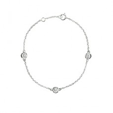 9543 Sterling Silver Diamond by the yard bracelet