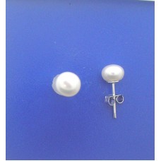1340 Fresh Water Pearl Stud Earrings 6mm S/S