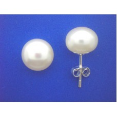 1433L Fresh Water Pearl Stud Earrings 10mm S/S